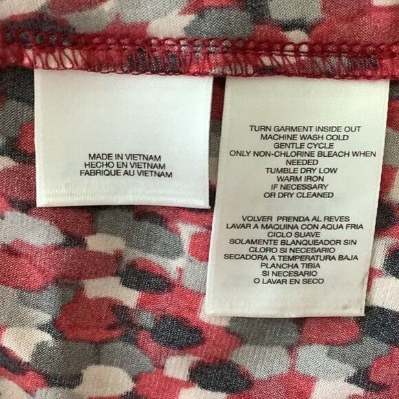 Evan Picone Black Label Multi Colored Long-Sleeve Wrap Blouse Size S - Picture 4 of 4